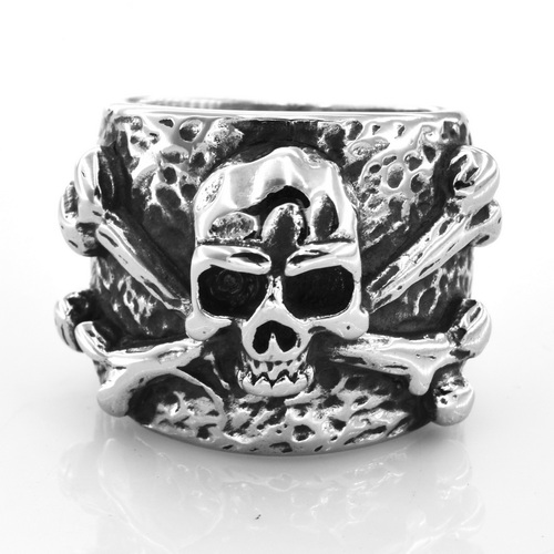 FSR21W11 Cross Bone Skull ring